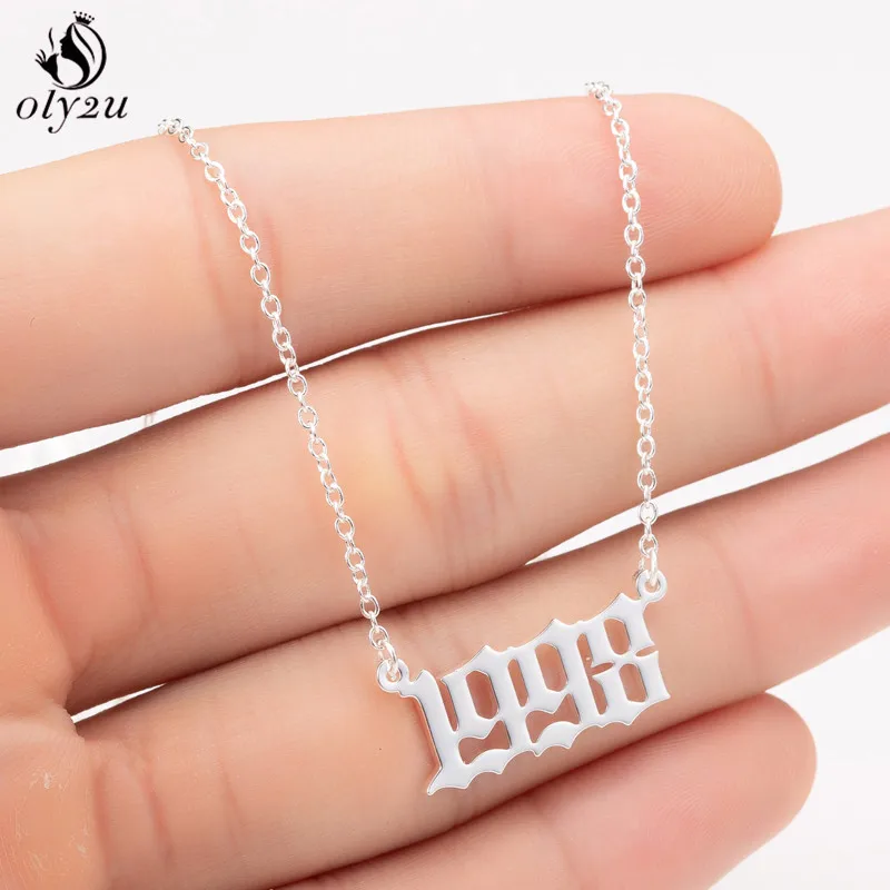 Ожерелья с буквой из нержавеющей стали для мужчин и женщин простое ожерелье