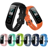 soft silicone watchband for huawei honor band 4 5 sport smart accessories wristband strap for honor band 5 bracelet replacement