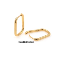 fashion creative geometric lock square hoop earrings simple punk rectangle earrings women men fashion jewelry