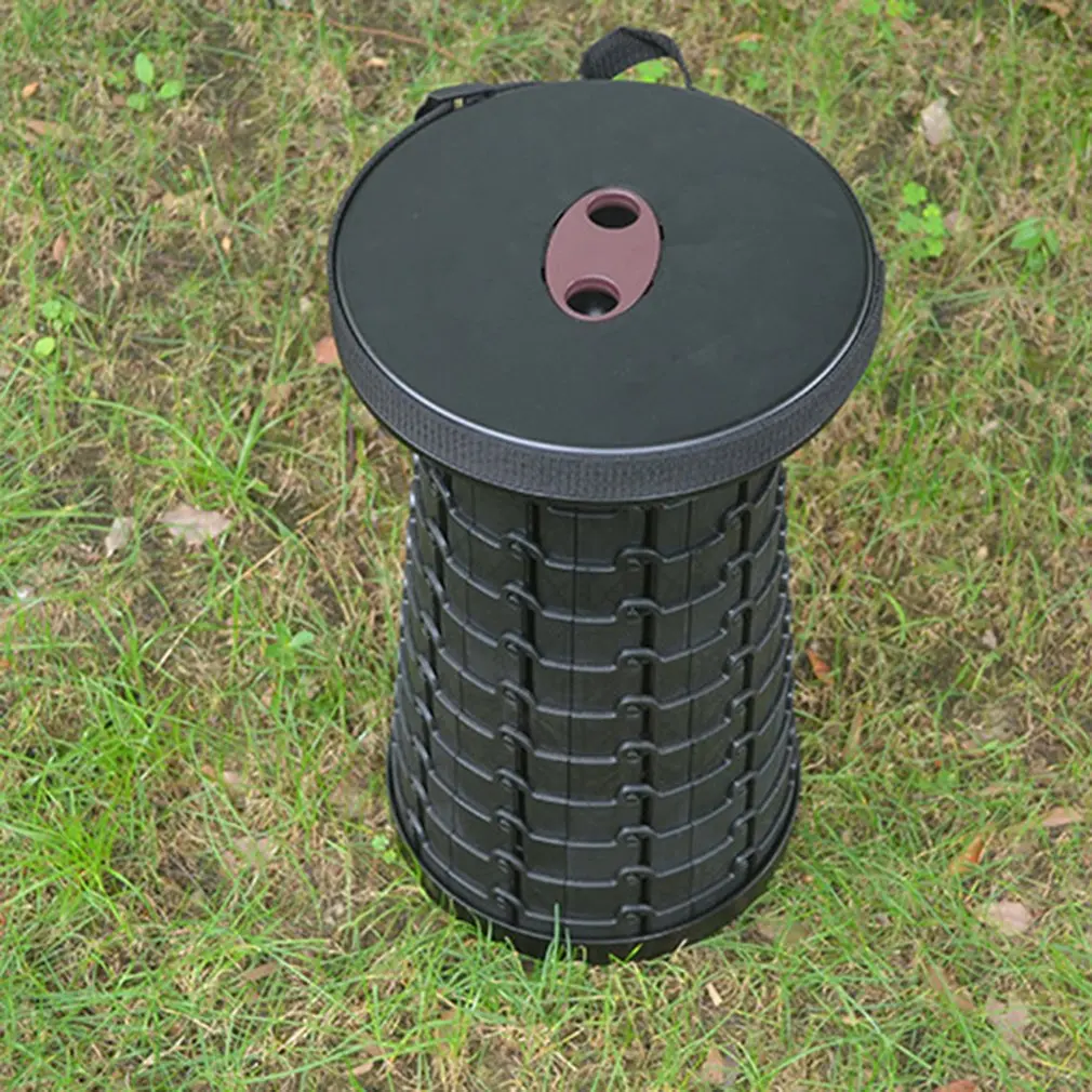 

Portable Retractable Foldable Chair Light Weight Strong Adjustable Plastic Stool For Fishing And Traveling