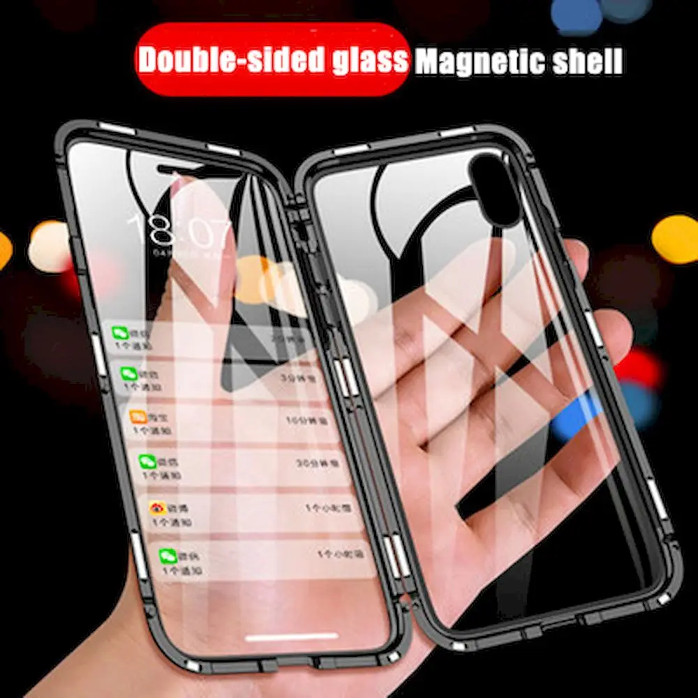 

PINZHENG Anti Fall Magnetic Double Shell Phone Case For iPhone 11 12 Pro Max mini 7 8 6S Plus XR X XS MAX Smartphone Case Cover