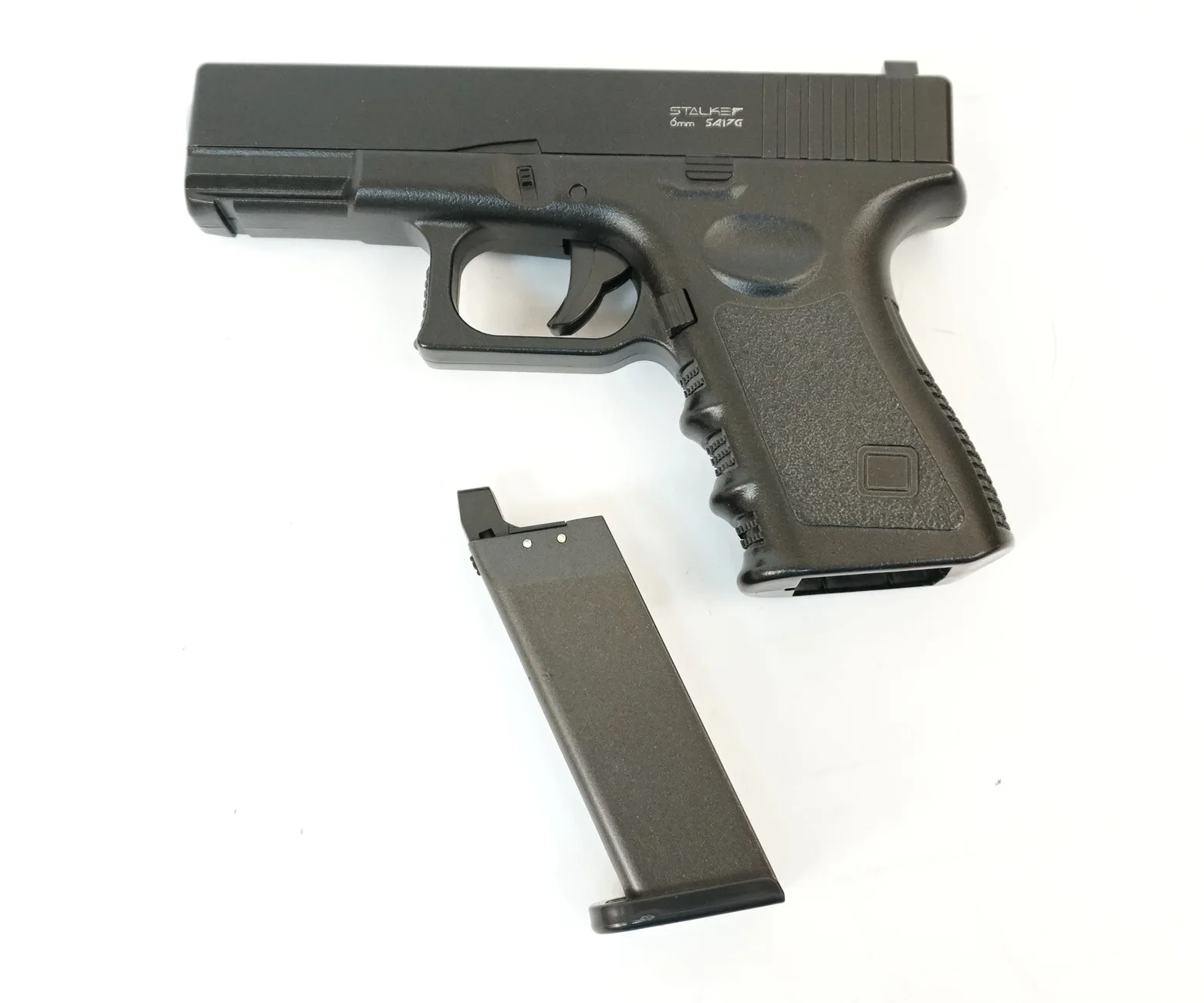 Пистолет пневматический спринговый Stalker SA17G Spring (аналог Glock 17) мет.корпус магазин