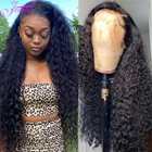 Бразильские волнистые человеческие волосы 4x4, водные вьющиеся волосы, свободные дешевые парики с глубокой волной и застежкой на сетке, 28, 30 дюймов, предварительно выщипанные парики для черных женщин, Реми