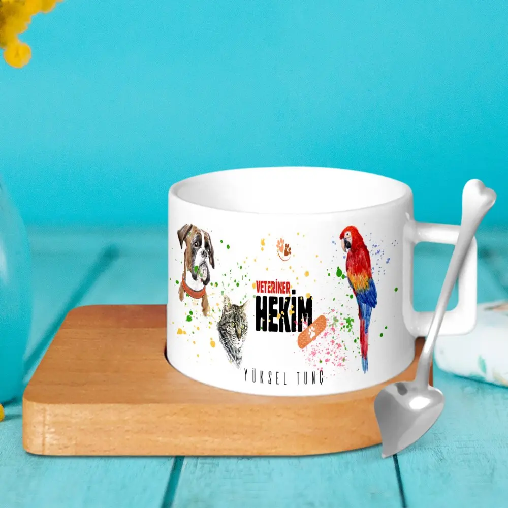 

Personalized Professional Veterinarian Wood Altlıklı Ceramic Cup-5