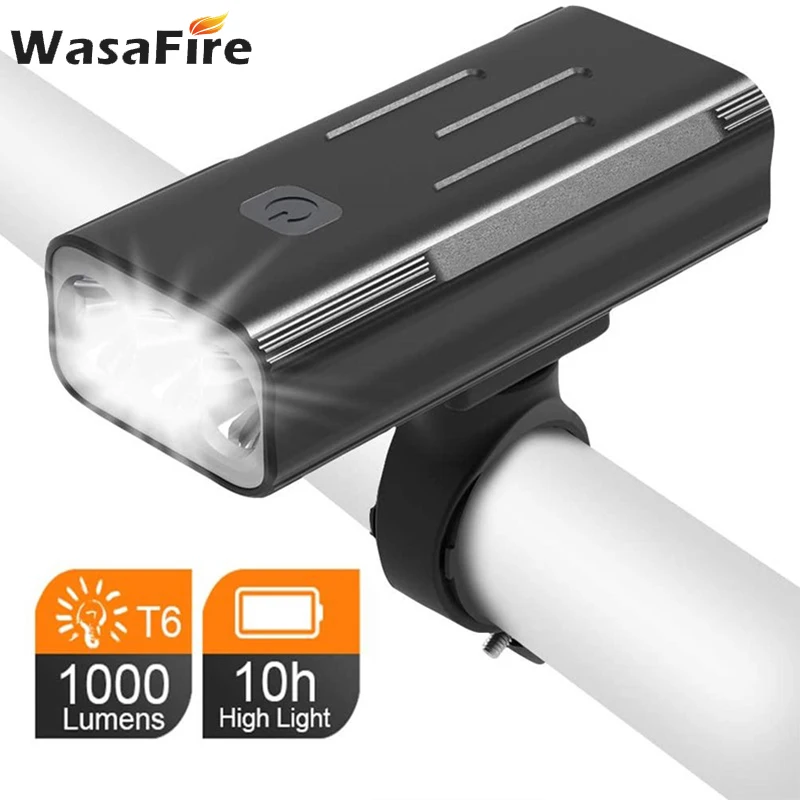 

1000 Lumens Bicycle Lantern Rainproof Front Lamp USB Rechargeable Bike Light Set T6 Led Powerful Flashlight MTB Accessories Hot