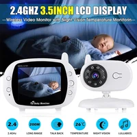 3 5 inch wireless baby monitor with lullaby 2 way talk night vision elderly safety care device home power saving safety monitor