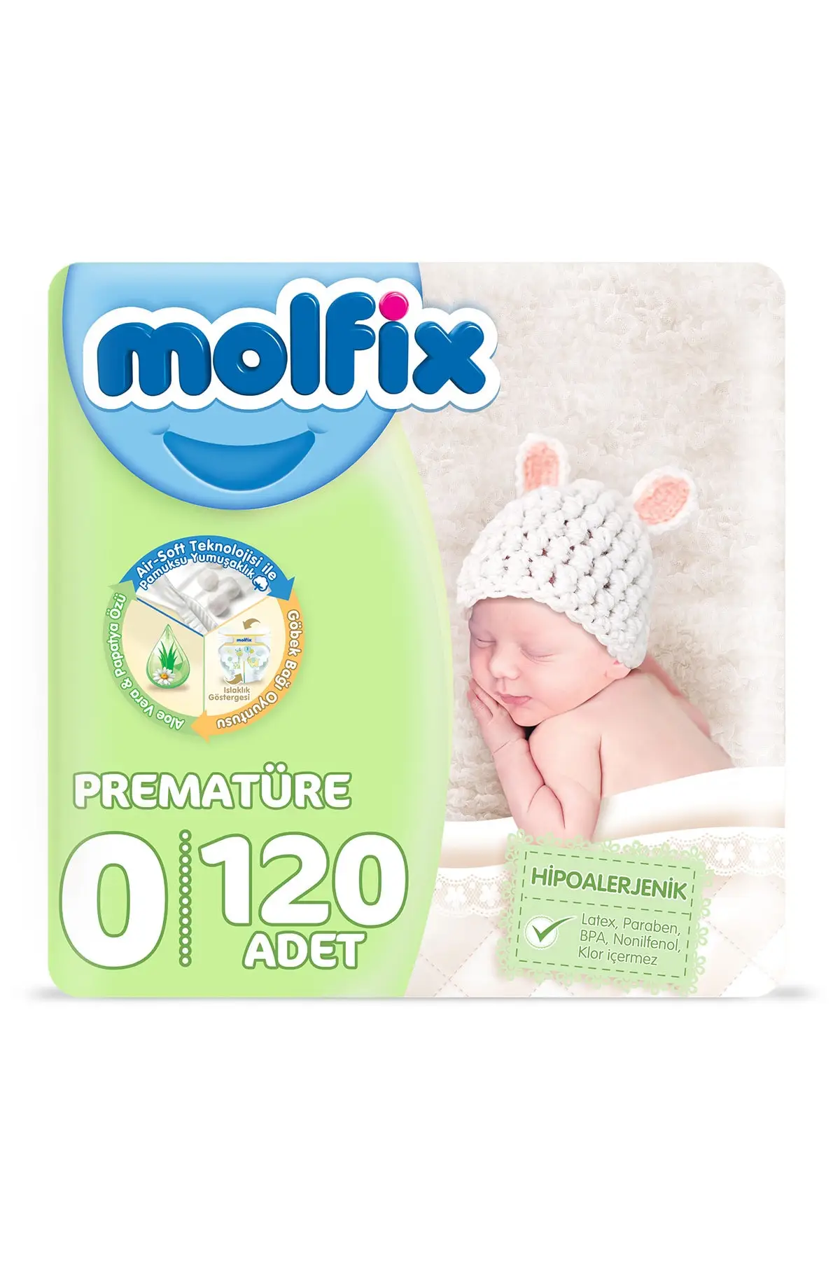 

Molfix Bebek Bezi Prematüre 0 Beden 120 Adet