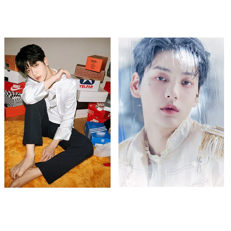 

2PCS/SET KPOP TXT Tomorrow X Together HD Stick-On Postercard SOOBIN YEONJUN HUENINGKAI Photoes Wall Sticker Decor D45