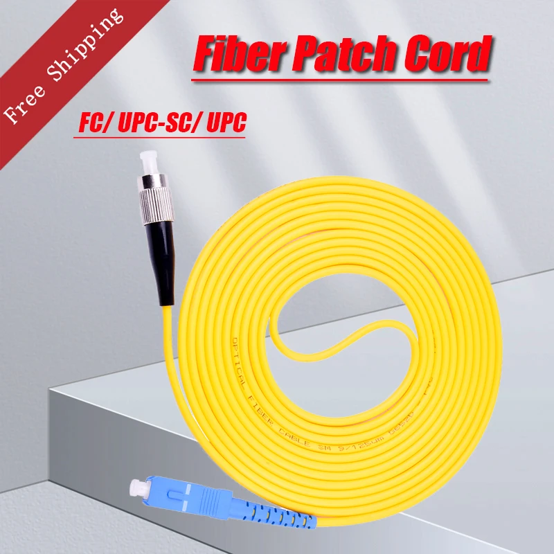 

10PCS/Lot FC/ UPC-SC/ UPC Simplex Mode Fiber Optic Patch Cord Cable 3.0mm FTTH Fiber Optic Jumper Cable Free Shipping