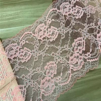 1mlot elastic lace trim two tone stretch lace fabric floral idy sewing craft bra lace accessories lace for kneedle work