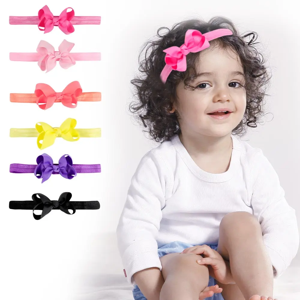 

1 PCS New Baby Hair Bow Headband Ribbon Bow Knot Hair Band Handmade Baby Kids Hair Accessories