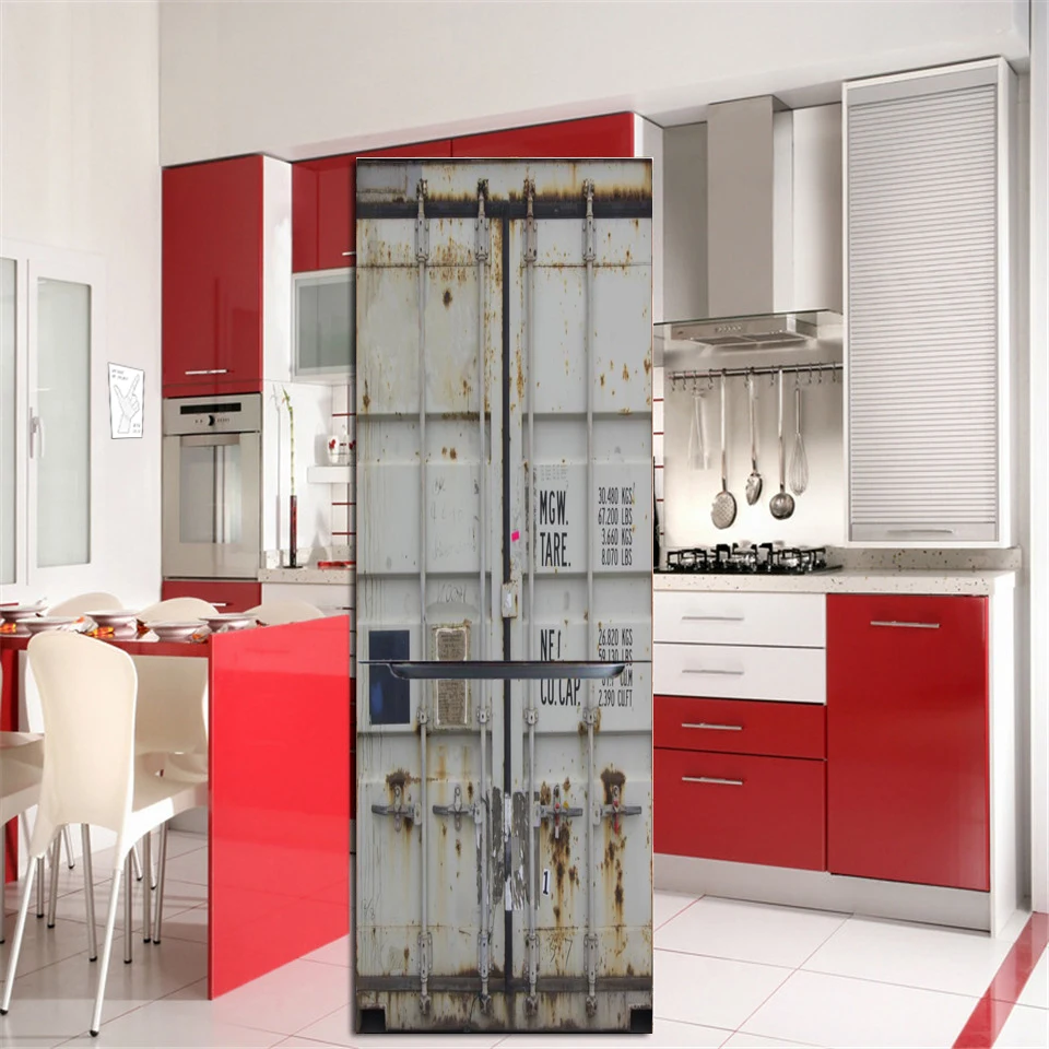 

Красная телефонная будка 3D наклейка для холодильника