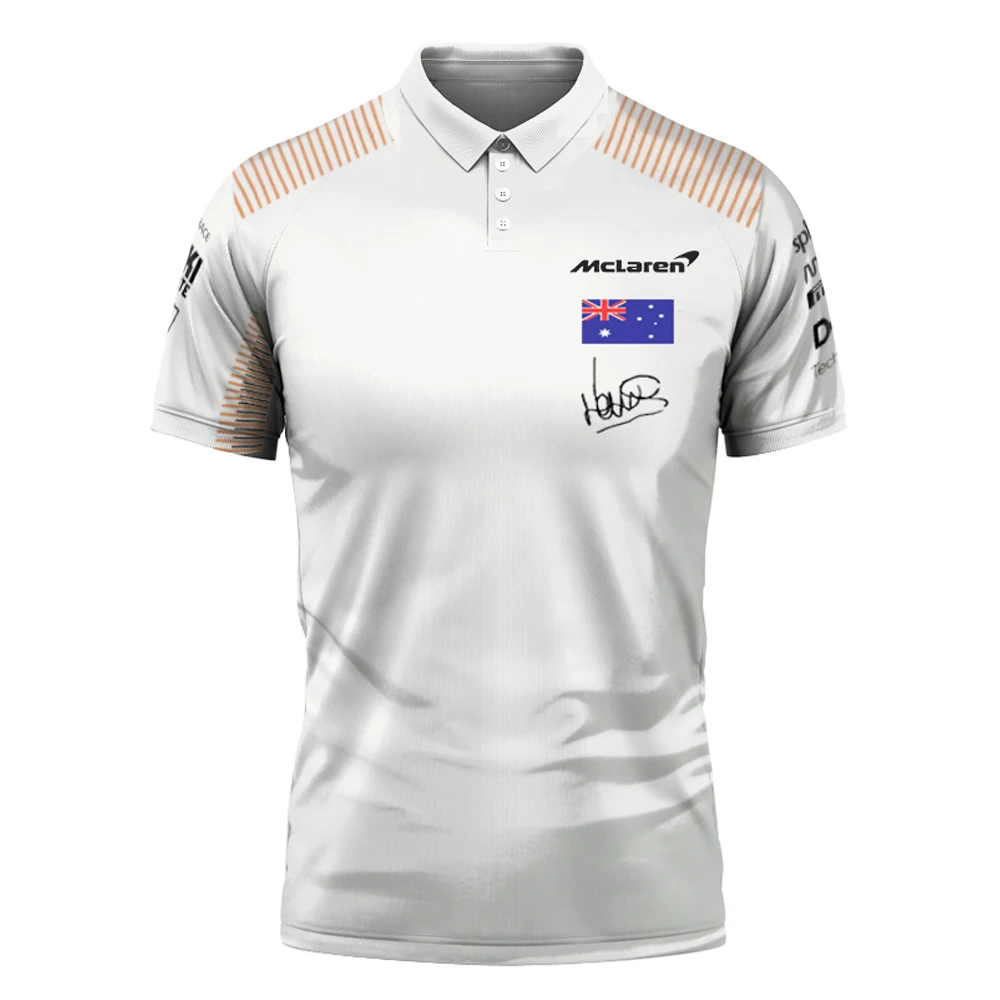

2021 Motorcycle Racing Suit T-shirt McLaren F1 Plus Size Sports POLO Shirt Men 2022 New Summer Casual 3D Print Shirt Tops Cool
