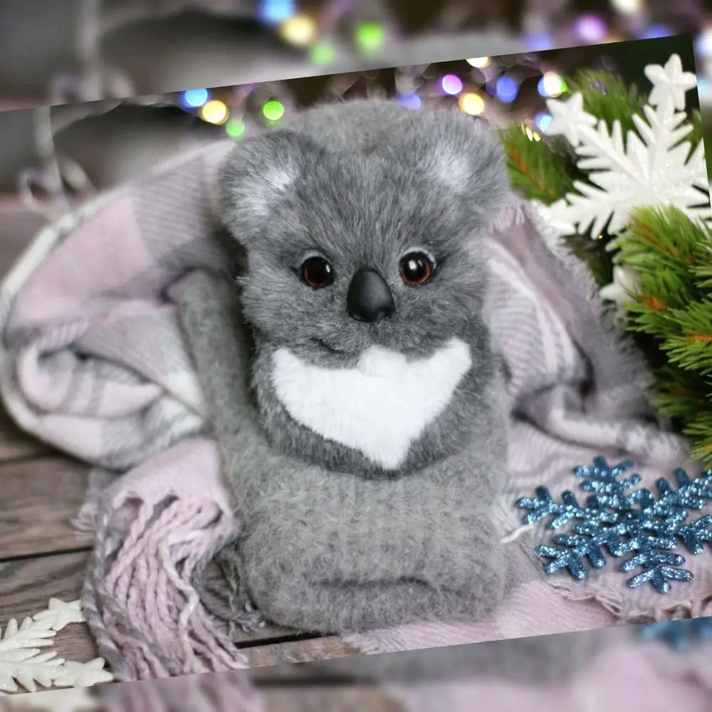 Мультяшные детские варежки зимние теплые вязаные перчатки для детей плотные