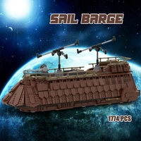 star movie wars sail model barge droid platoon attack craft building blocks space transport battleship bricks kid toys gift