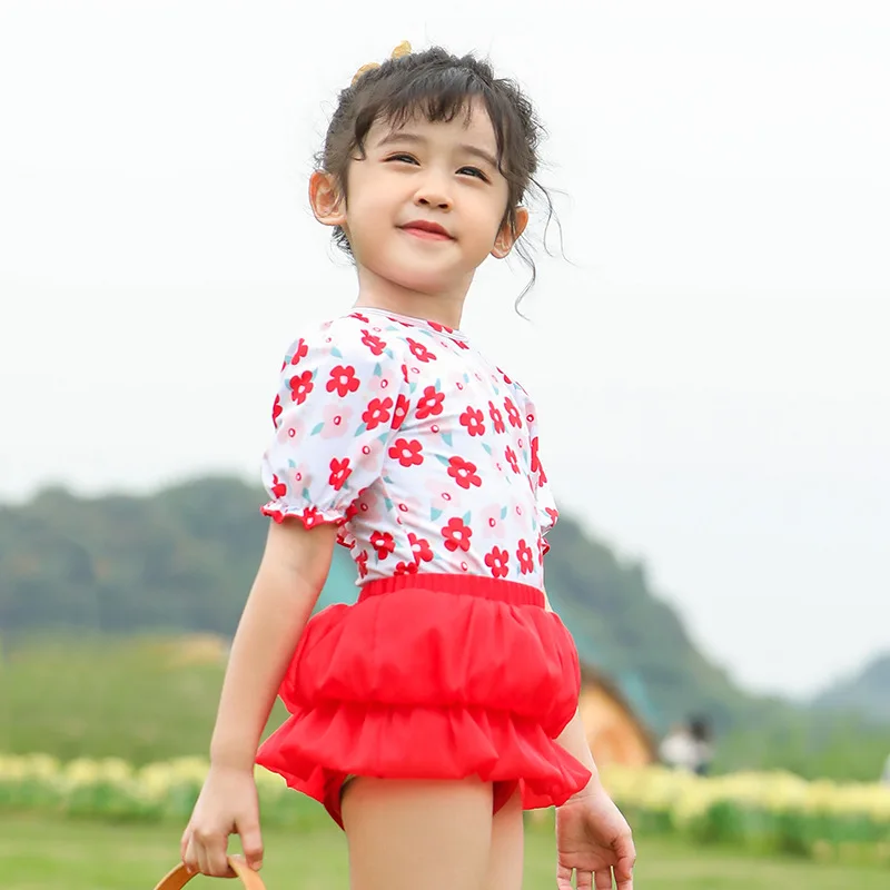 Купальник для девочек кружевной купальник с жемчужинами и блестками малышей из