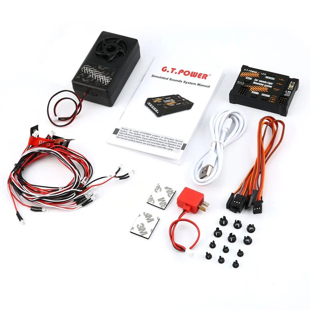 

RC Car Engine Simulated Sounds + Light System Manual For RC Car Axial SCX 10 TRX4 RC Car Spare Parts