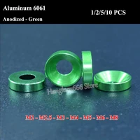 m2 m2 5 m3 m4 m5 m6 m8 aluminum alloy flat washer anodized green aluminum 6061 countersunk head screw bolts washers gasket