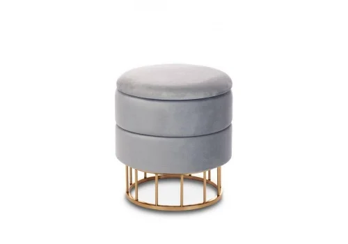 Пуфик POUF Boston MY19A237L 38х38х41 серый/золото |