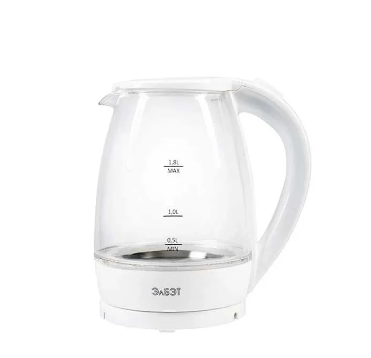 Чайник электрический 1 8л Элбет стекло (5 цветов) | Бытовая техника