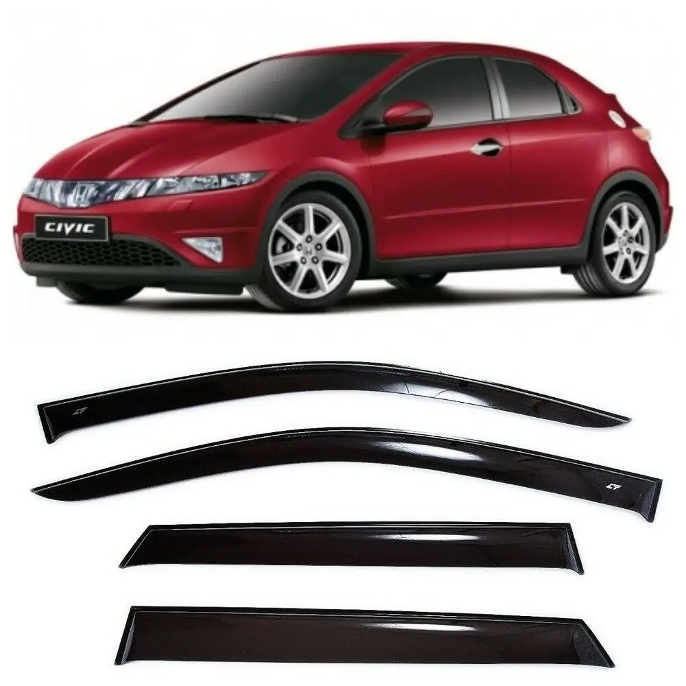 Дефлекторы окон Cobra Tuning H10306 на авто Honda Civic 8 VIII Hb 5d 2006 2011 4 шт./комп. ветровики от