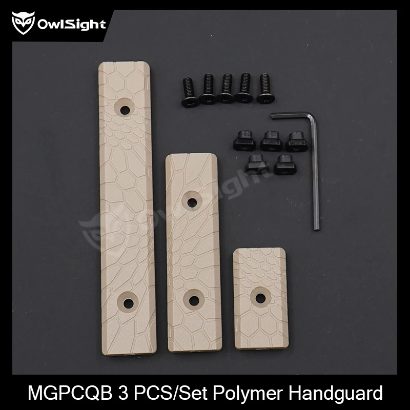 

OwlSight 3 PCS/Set Polymer PPG M-lok KeyMod Rail Panel Forgrip For Gel Blaster Airsoft AEG GBB Handguard