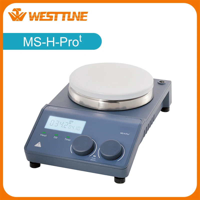 

MS-H-ProT LCD Цифровая горячая пластина магнитная мешалка с таймером, максимальная температура 340 ℃, диапазон скорости 100 - 1500 об/мин