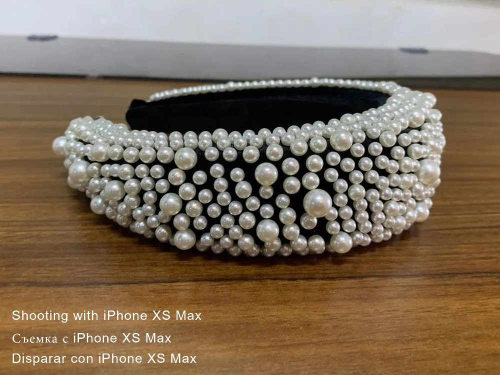 MOLANS Pearl Padded Sponge Vintage Hair Hoop Fashion Elegant Hair Band Women Headband Hair Accessories Headwear New