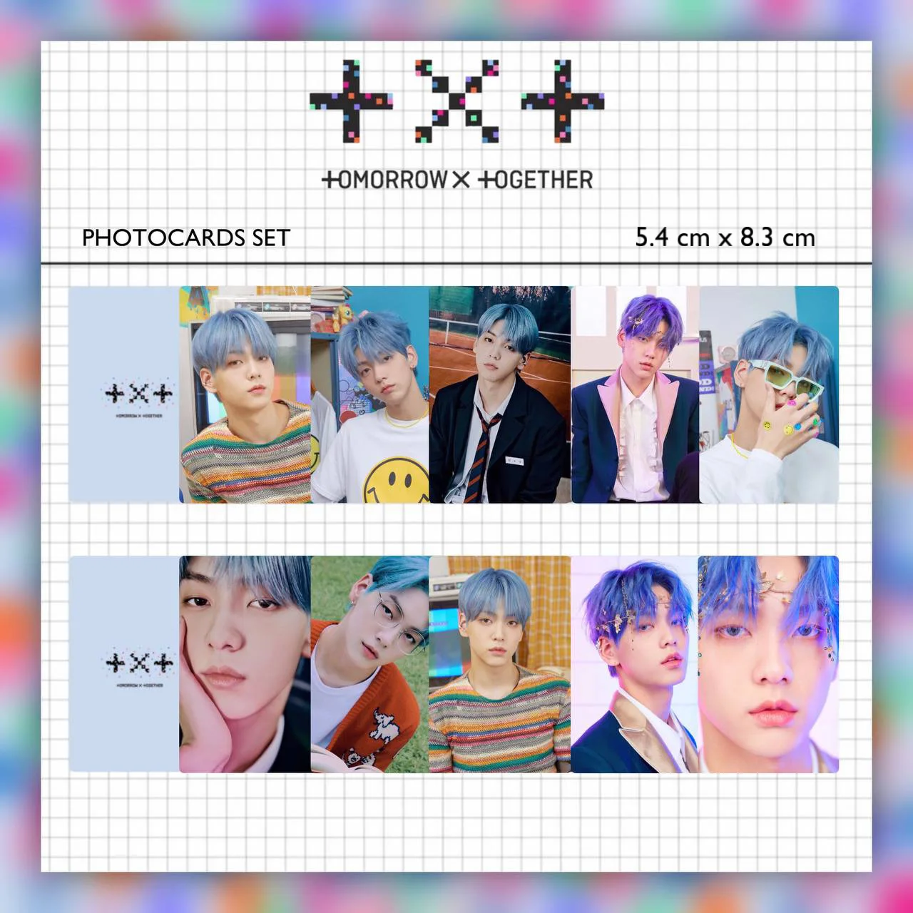 10 шт/комплект Карты Tomorrow x Together TXT двусторонние для коллекции |