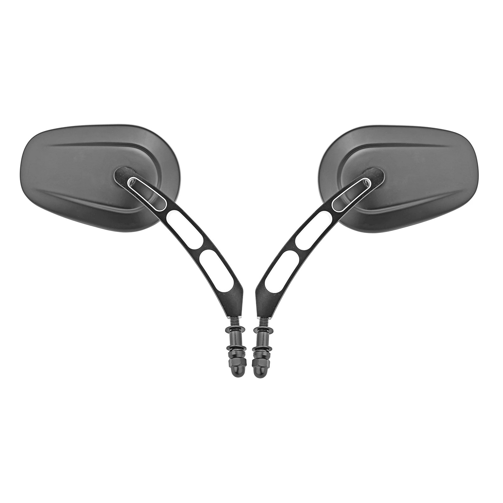 

Hollow Rear View Side Mirror Compatible with Harley Sportster Dyna Softail Touring Gloss Black