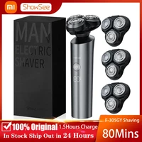 electric shaver rechargeable wet or dry with precision nose trimmer type c quick charge showsee electric razor for men