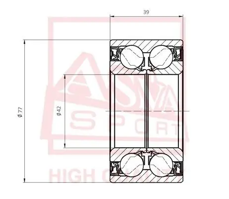 Подшипник ступичный задний 4WD (39851712 ASVA DAC42770039 | Автомобили и мотоциклы