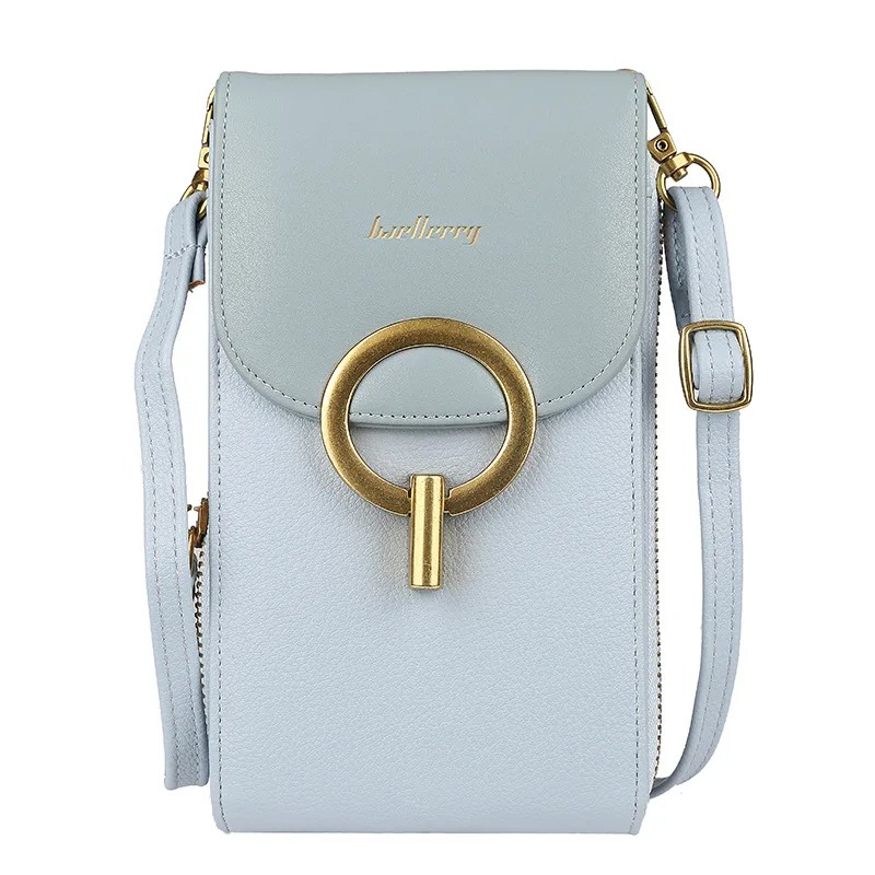 Сумка кросс-боди Женская однотонная с откидной застежкой и длинным ремешком |