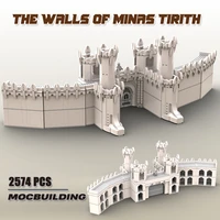 moc the walls of minas tirith famous film building blocks ultimate collector series diy assembly bricks children toys gifts