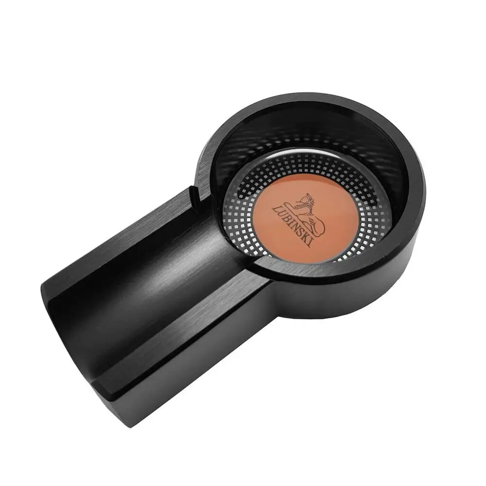 

Lubinski Cigar Ashtrays Black Steel Glass