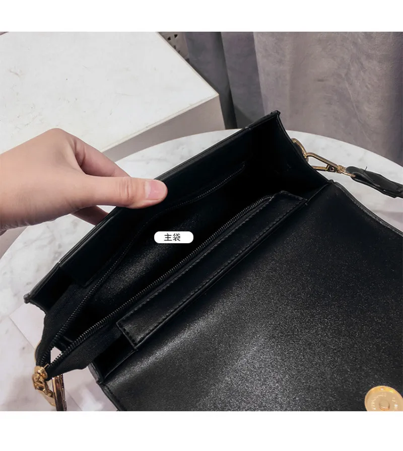 

Fashion all-match handbags Women's hit color all-match single shoulder/crossbody bags Fashion chain square crossbody bags Rivet