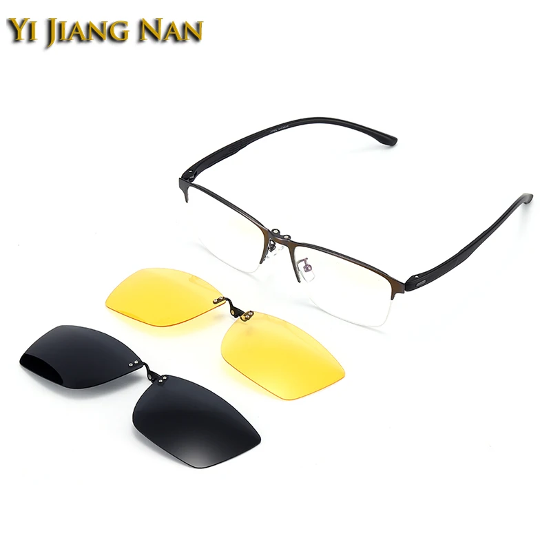 Очки солнцезащитные Мужские поляризационные Полуободковые из сплава с