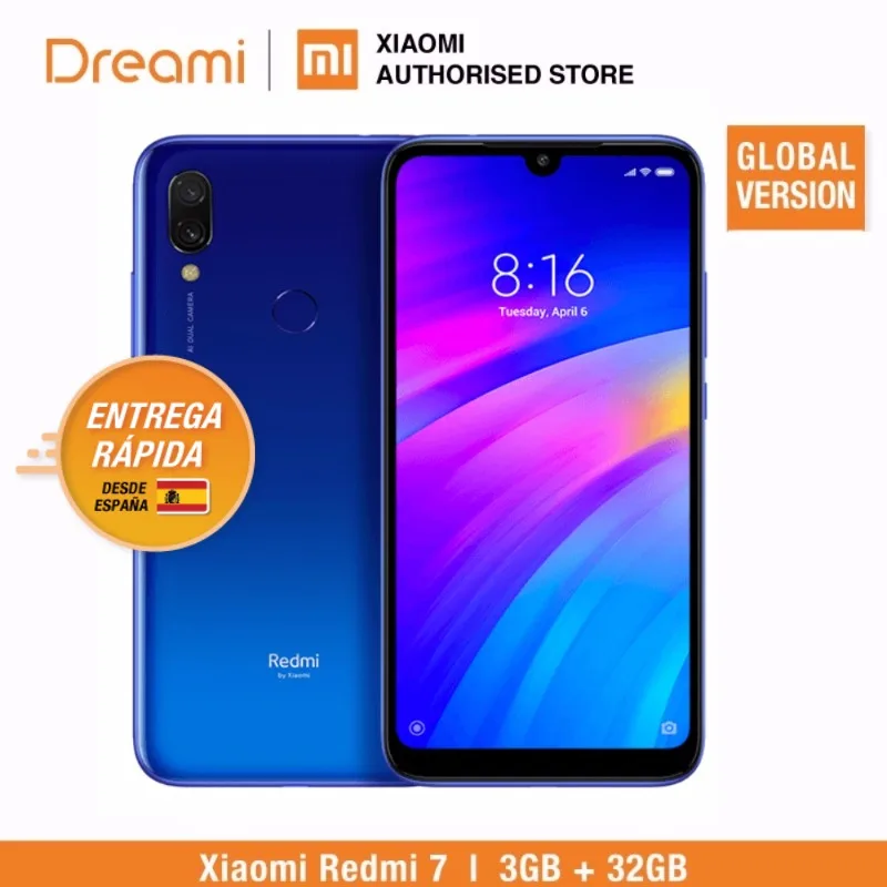 Глобальная версия Xiaomi Redmi 7 32 Гб rom 3 ram (абсолютно новая и запечатанная коробка)