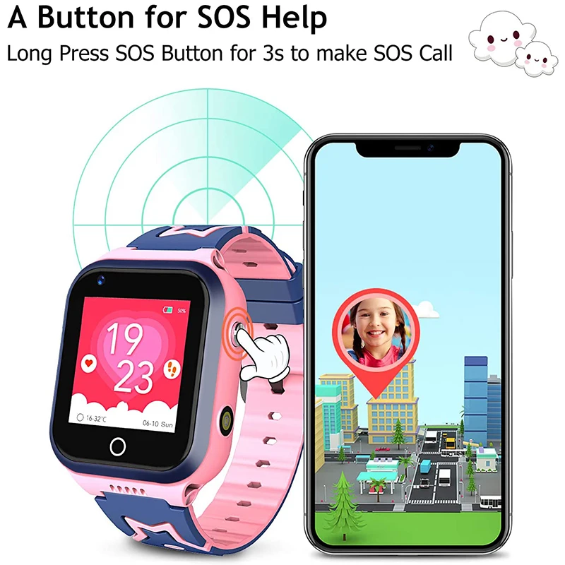 Детские Смарт-часы M60 модные детские часы Android Hd видео вызов Gps точный