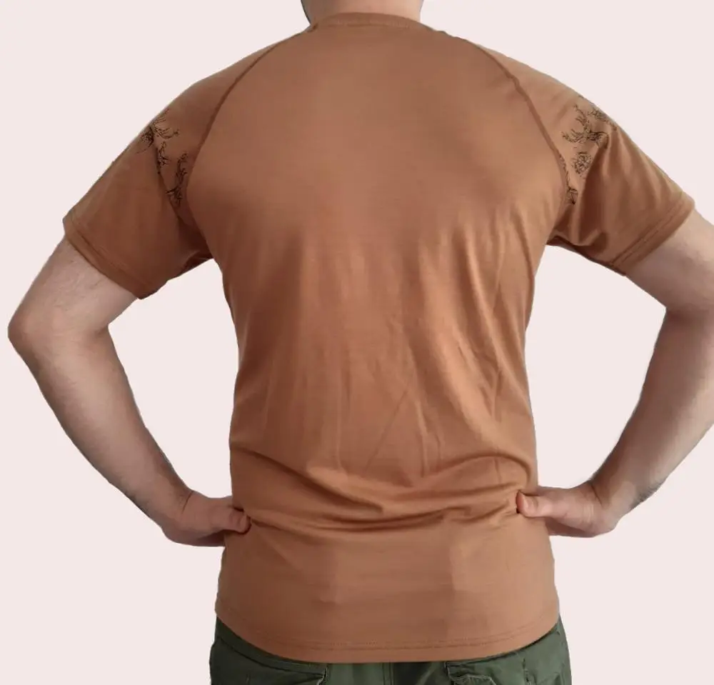 Мужской из шерсти мериноса Футболка Топ вязаный короткий рукав термический