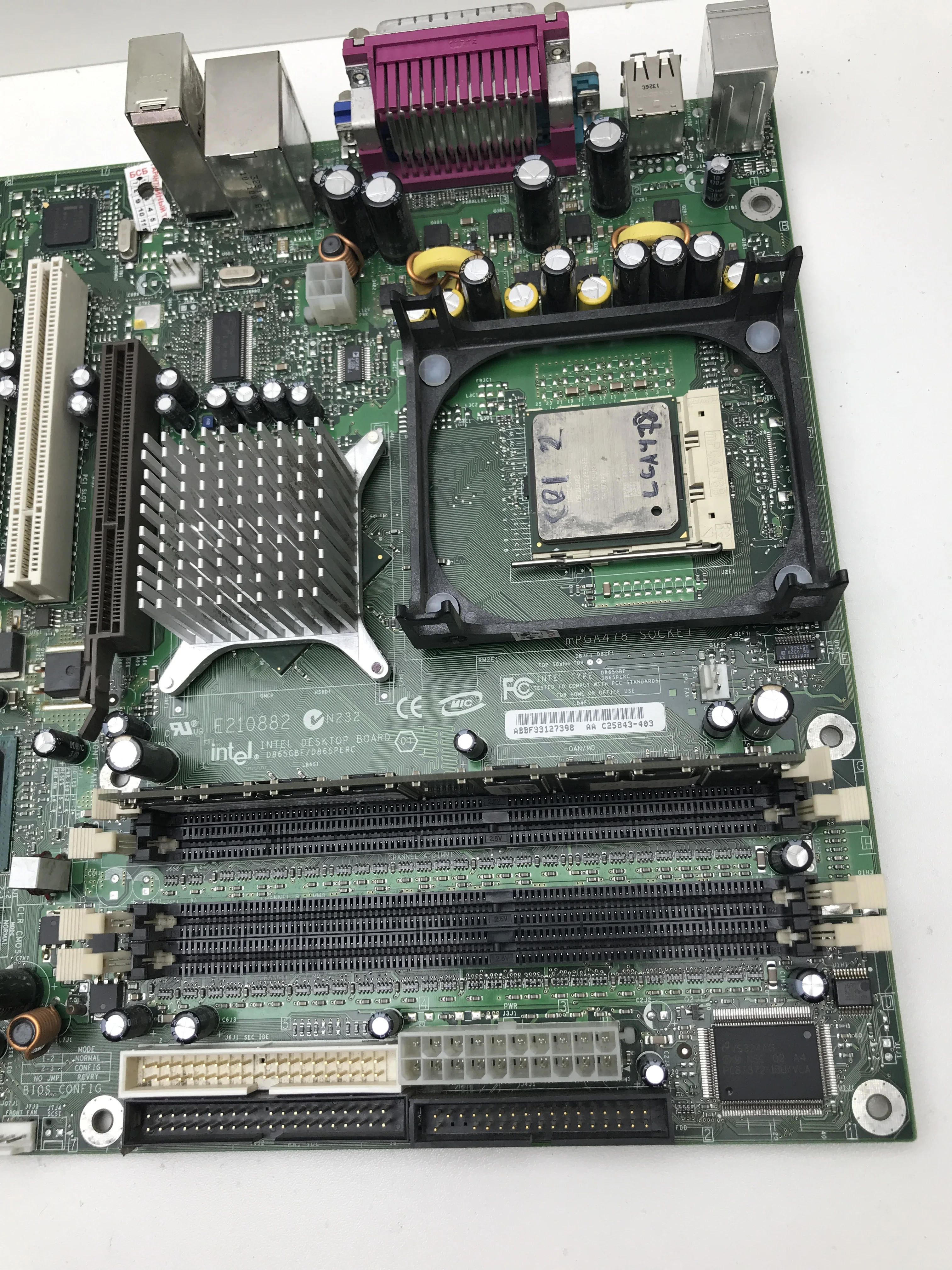 Motherboard Intel d865gbf Socket 478 + 2x1GB PC3200 | Компьютеры и офис