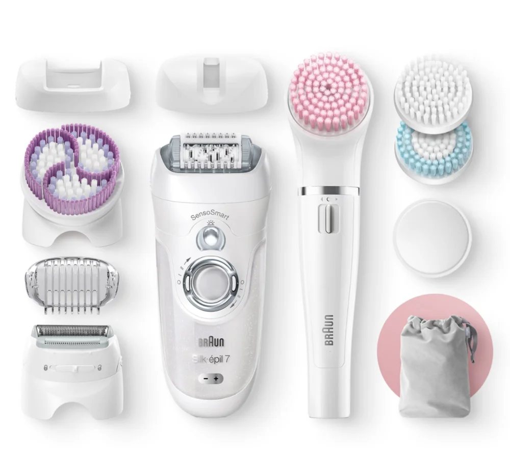 Braun Silkepil 7895 Free Sensosmart Electric Women Painless Thread Machine Wireless Tech Wet and Dry Laser Hair Removal Epilator | Бытовая