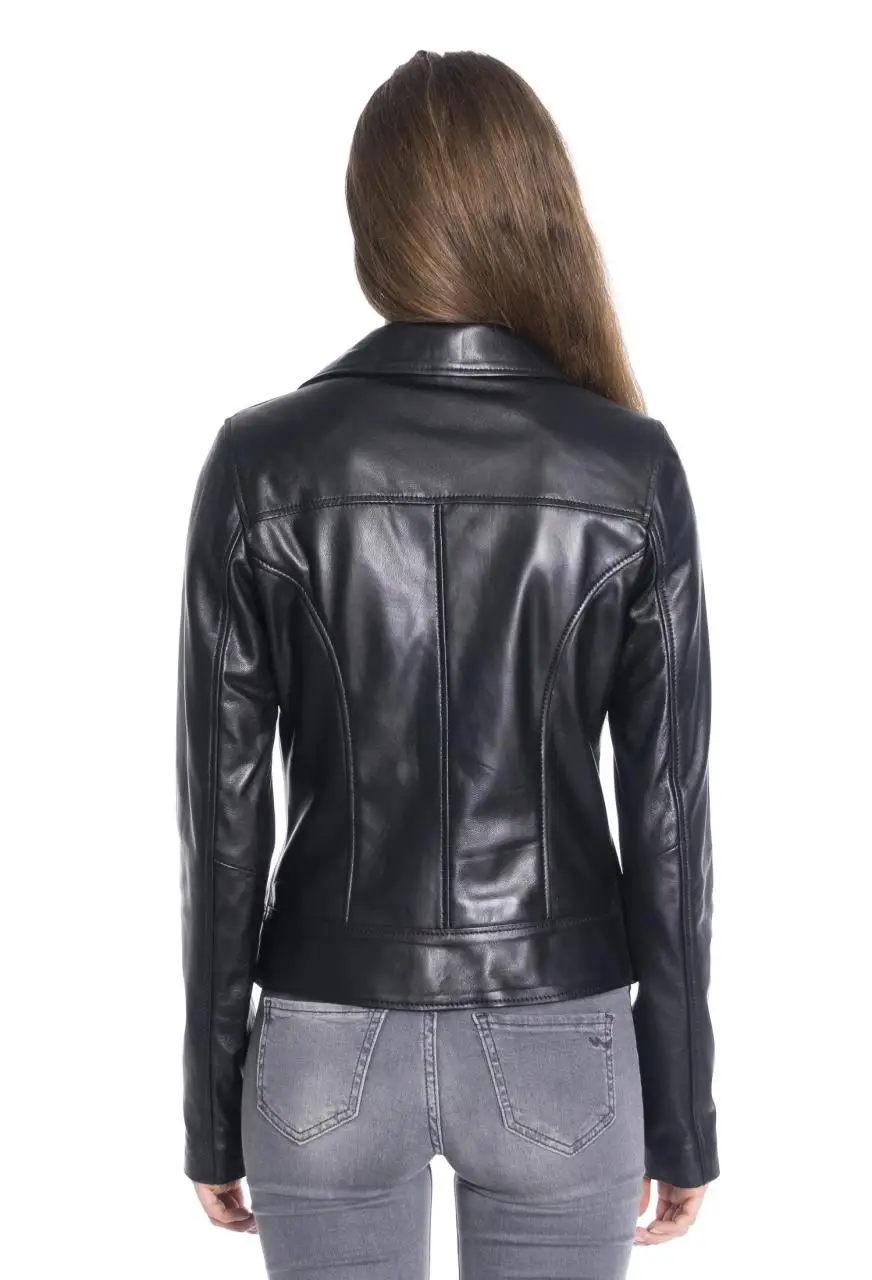 Women Leather Jacket Genuine Real Leather Jacket leather Coat lambskin coat Female Jacket Genuine Leather Women's Black Coat