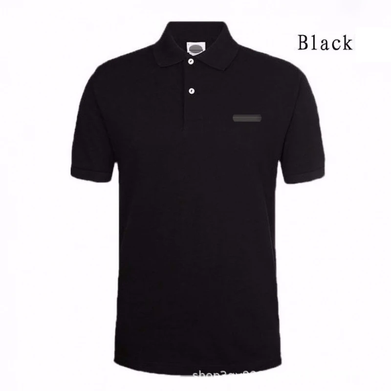 Рубашка-поло мужская однотонная хлопок короткий рукав Повседневная модная с