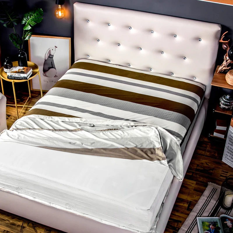 Съемный универсальный чехол на матрас с защитой от клещей мягкий стеганый