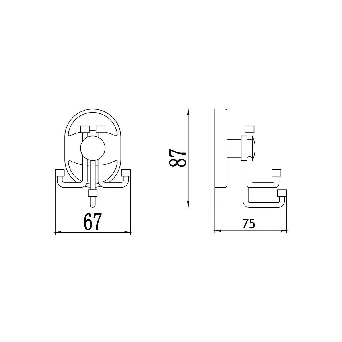 Крючок для ванной тройной | Строительство и ремонт