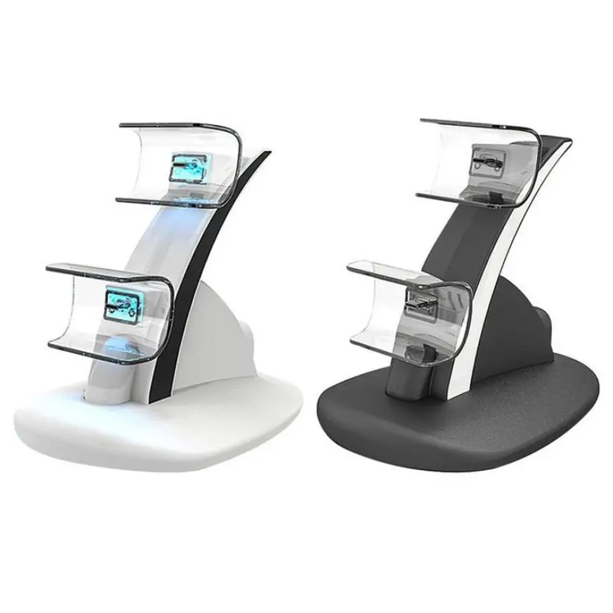 Док станция для игрового контроллера PS5 Type C док с двойной беспроводной зарядкой