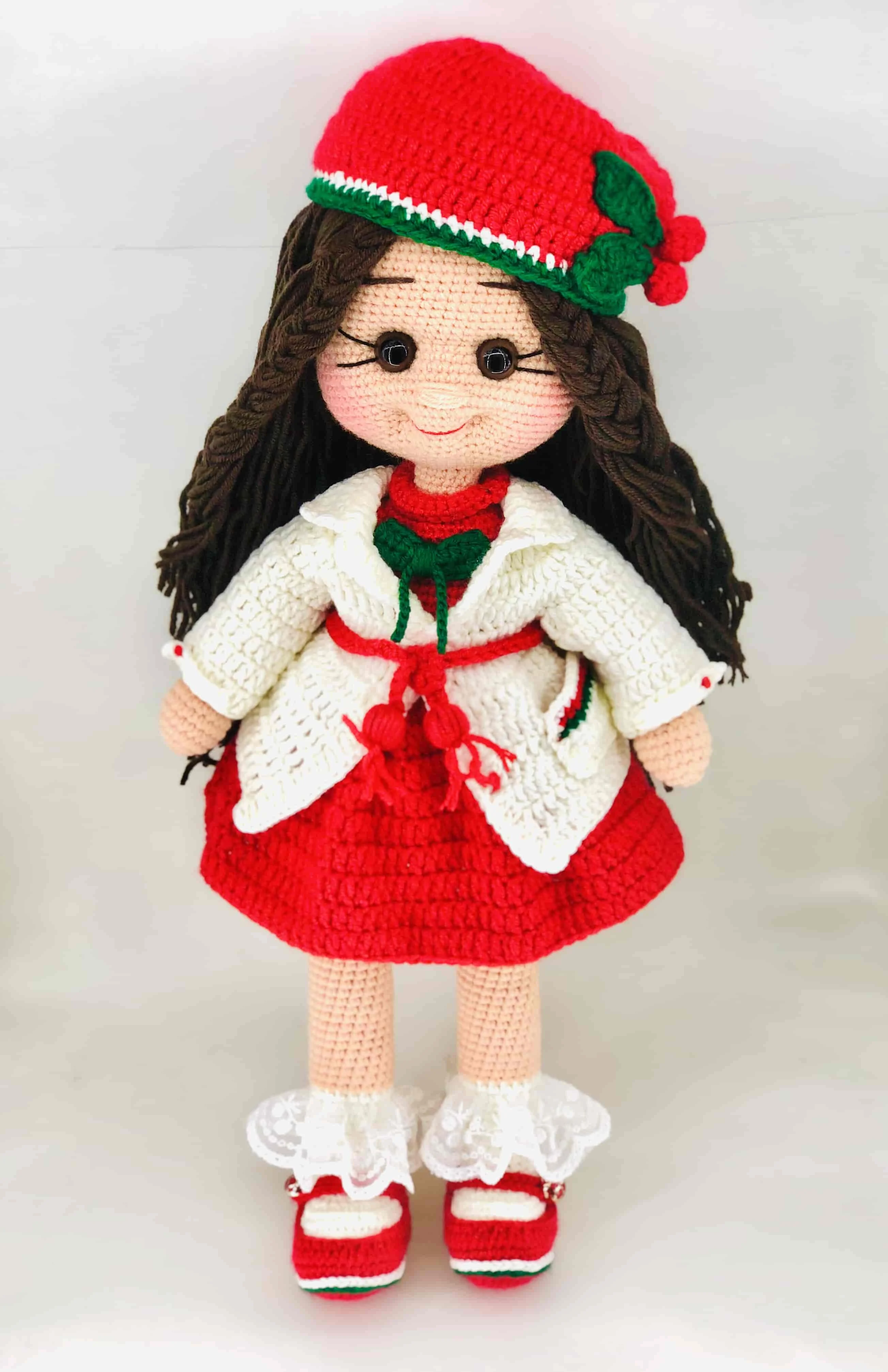 Одежда для куклы в винтажном стиле амигуруми органические вязаная игрушка