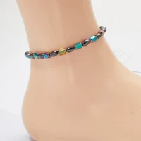 new fashion black magnet stone bracelet for women men weight loss gifts handmade beads charm bracelet beach health care jewelry