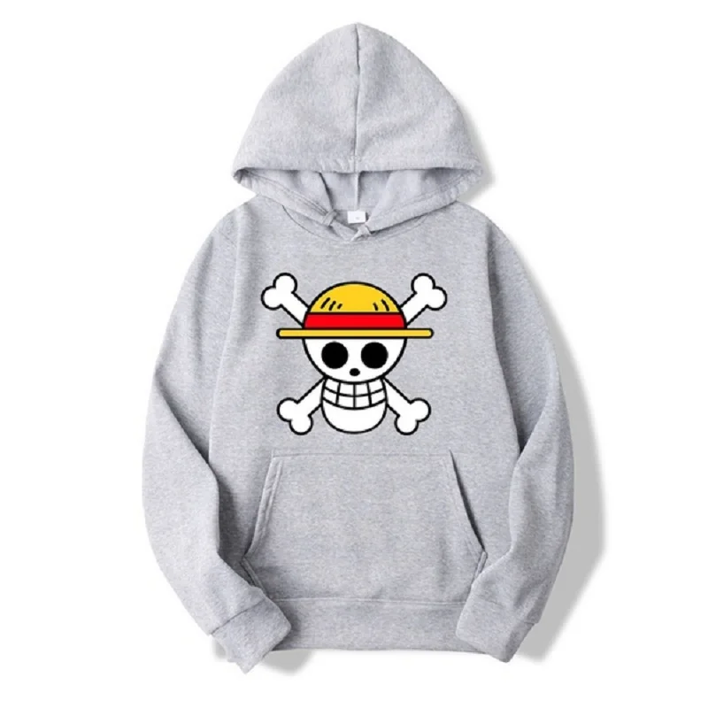 

Anime One Piece Printed Long Sleeve Pullover Hoodies